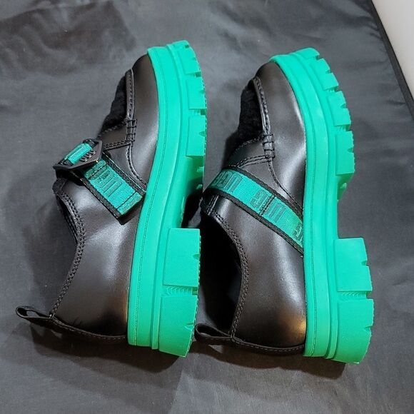 BRAND NEW UGG ASHTON SHOE PLUSH EMERALD GREEN WATERPROOF LEATHER SHOES G1 - Picture 10 of 16